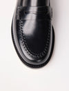 Mocasines de Cuero Negro Mono