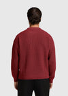 Jersey Cable Knit Rojo Oscuro
