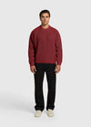 Jersey Cable Knit Rojo Oscuro