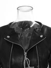 Chaqueta de Piel Sintética y Malla