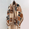 Poncho bufanda estampado ecuestre