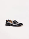 Mocasines de Cuero Negro Mono