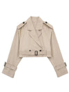 Chaqueta Corta de Gabardina con Cinturón