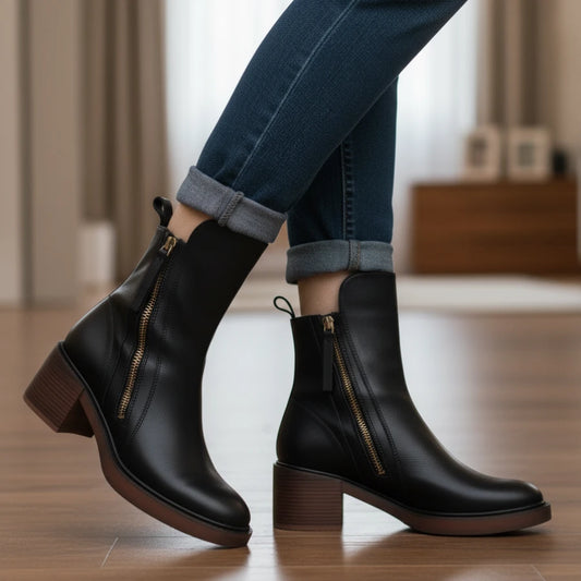 Botines Siena de Tacón Cuadrado