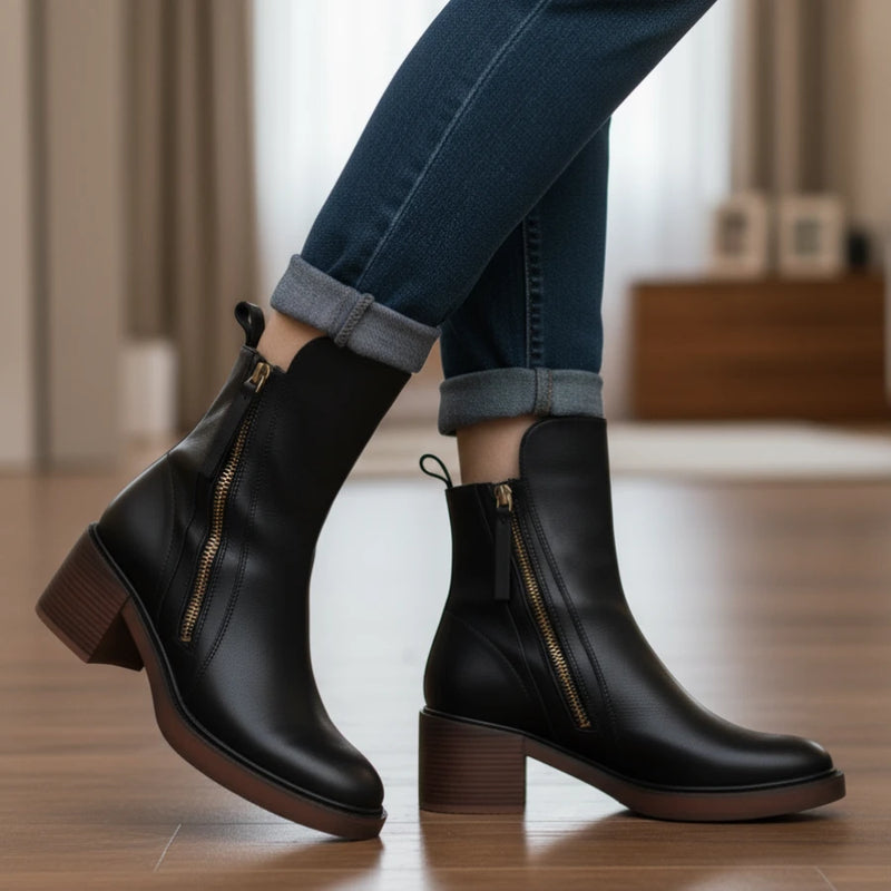 Botines Siena de Tacón Cuadrado