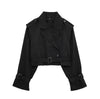 Chaqueta Corta de Gabardina con Cinturón