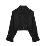 Chaqueta Corta de Gabardina con Cinturón
