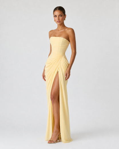 Vestido drapeado de protagonista