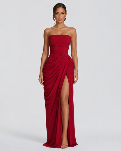 Vestido drapeado de protagonista