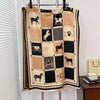 Poncho bufanda estampado ecuestre