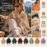 Fleece USB Heated Wrap Poncho