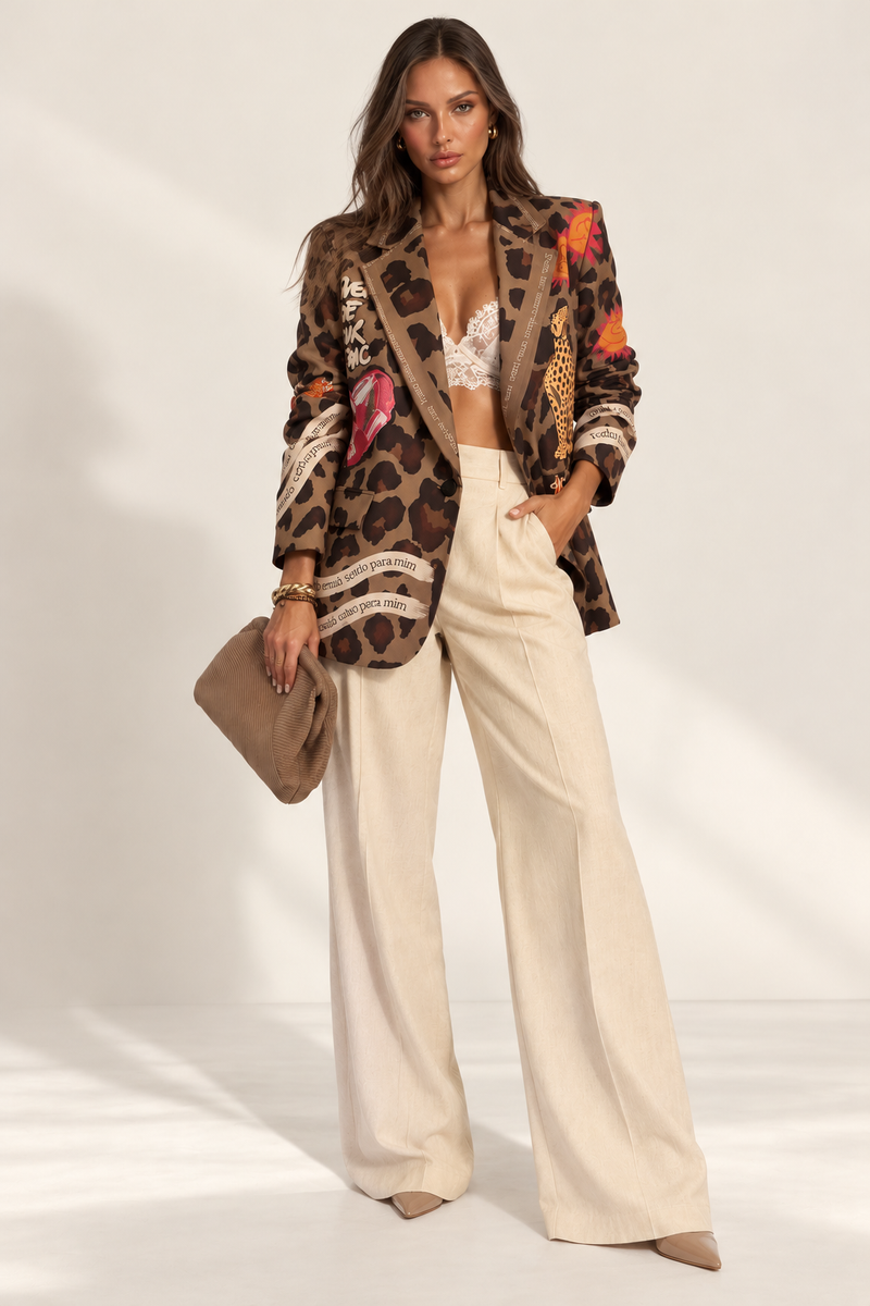 Chaqueta Estampada Versátil