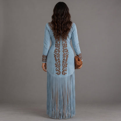 Vestido largo estilo western - Luccia