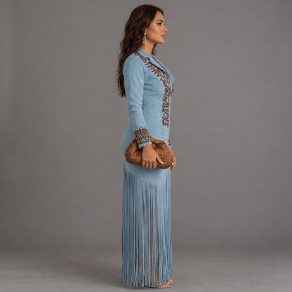 Vestido largo estilo western - Luccia