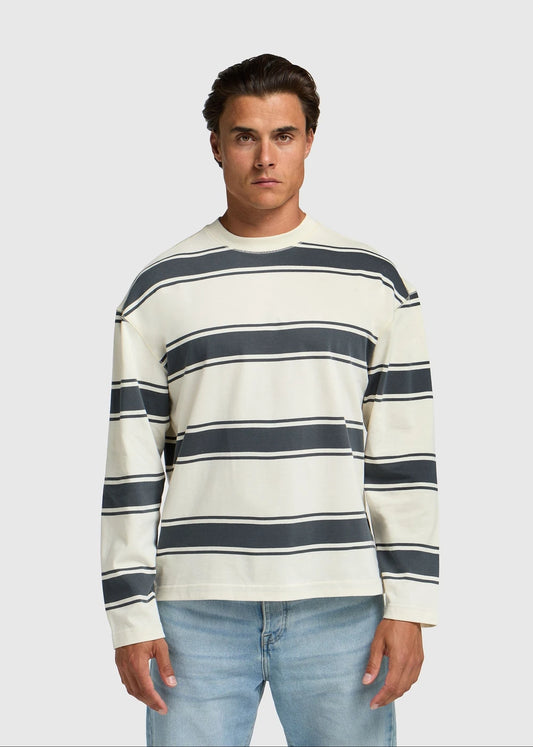 Oversized Stripe Longsleeve Off White