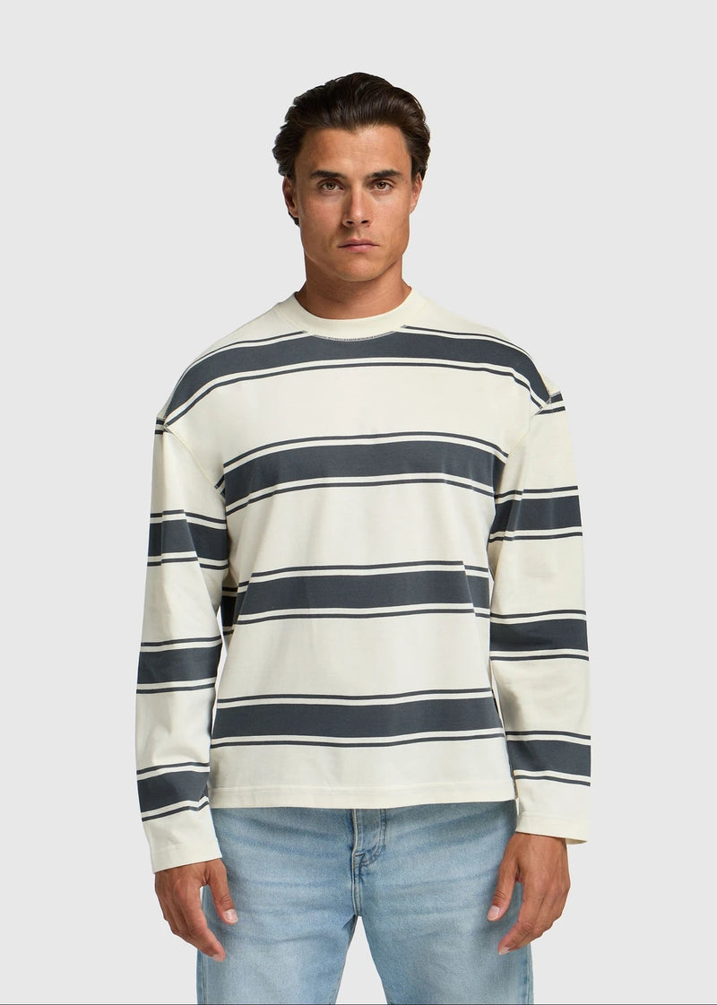 Oversized Stripe Longsleeve Off White