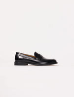 Mocasines de Cuero Negro Mono